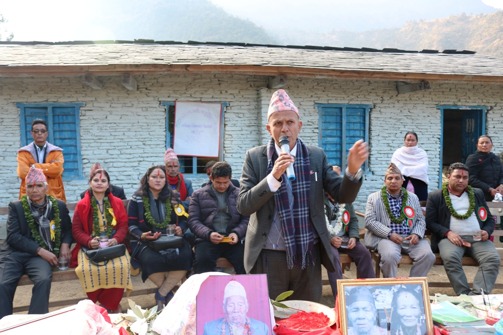 ओखरबोट माविमा नवनिर्मित विद्यालय भवनको उद्घाटन