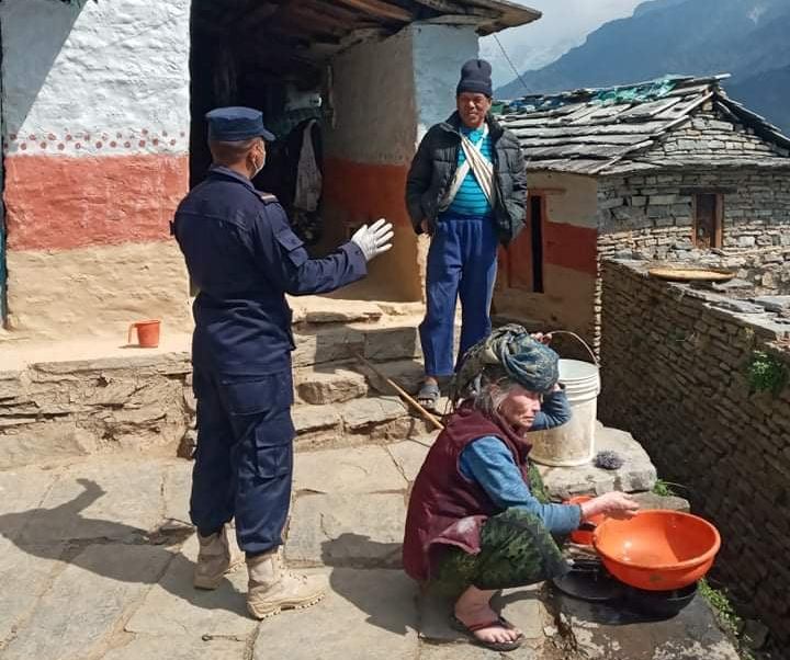 म्याग्दीको फुलडाँडामा चेकपोष्ट स्थापना
