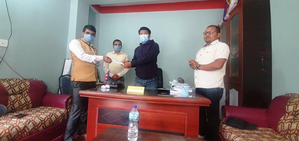 उन्नती लघुवित्तद्धारा मालिका गाउँपालिकाको प्रकोप व्यवस्थापन कोषलाई आर्थिक सहयोग