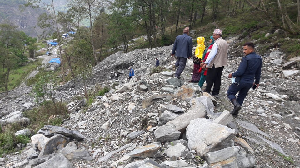 रघुगंगाको बेग र पञ्चासेमा असिनापानीले क्षति, गाउँपालिकाद्धारा अनुगमन