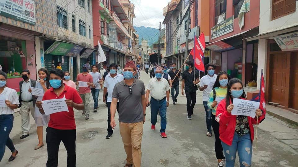 कांग्रेस म्याग्दीद्धारा प्रधानमन्त्रीलाई ज्ञापनपत्र
