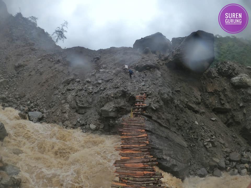अन्नपुर्णको जलथले र कोप्चेपानी बस्तीका २६ घर पहिरोको उच्च जोखिममा (भिडिओ /फोटो)