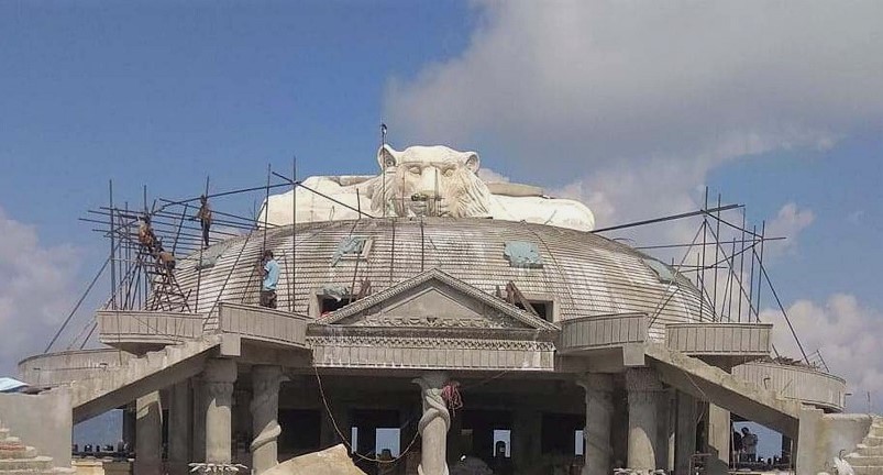 पुम्दीकोटमा विशाल महादेवको मूर्ति जडान हुँदै