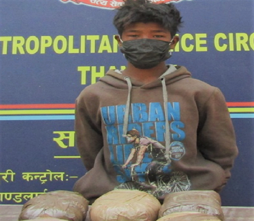 ५ किलो गाँजाको धुलोसहित पक्राउ