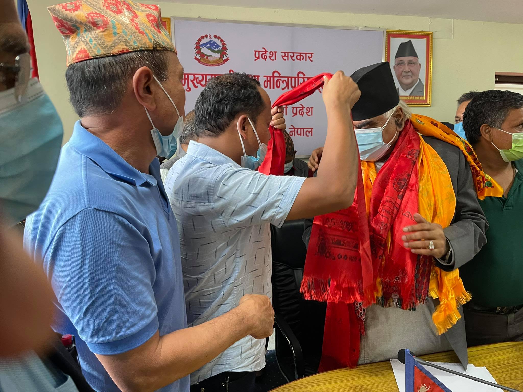म्याग्दी कांग्रेसद्धारा गण्डकीका मुख्यमन्त्रीलाई बधाई