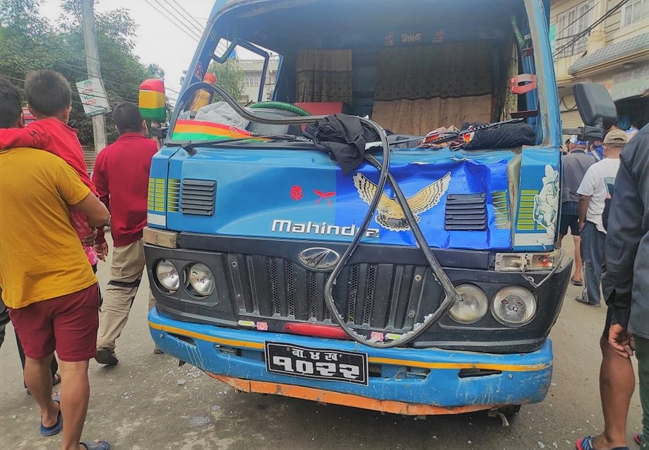 ट्रकको ठक्करबाट एक पैदल यात्रुको मृत्यु