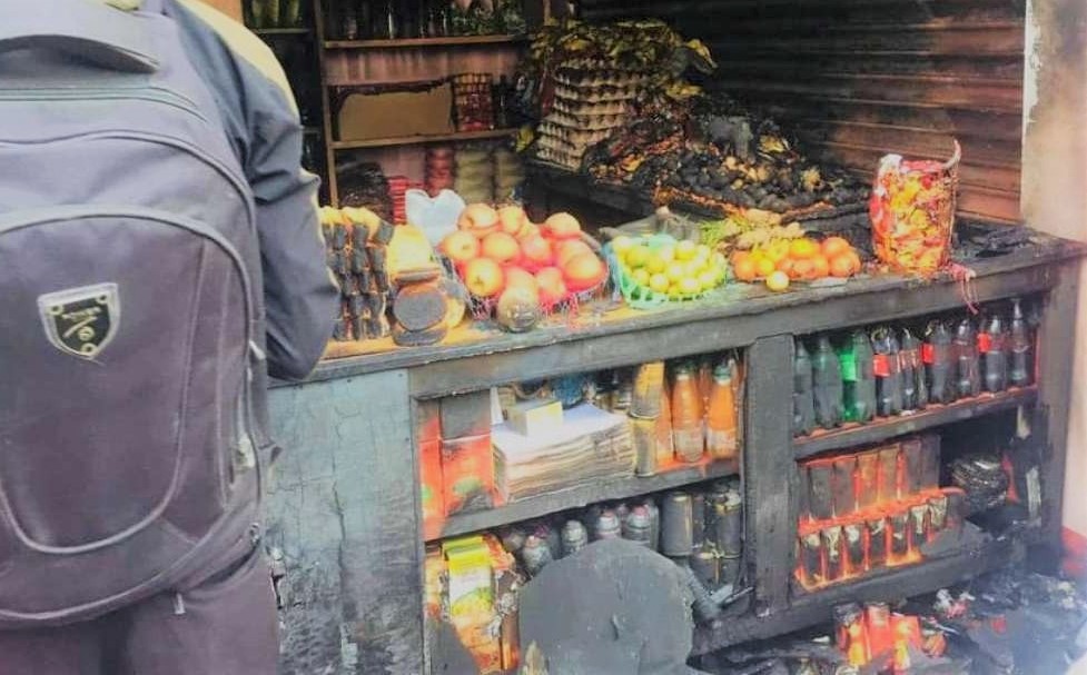 बागलुङ गलकोटको एक पसलमा आगलागी
