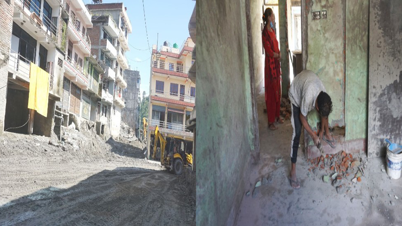 बगरबाट घर खोतलेर बस्न थाले मेलम्चीवासी