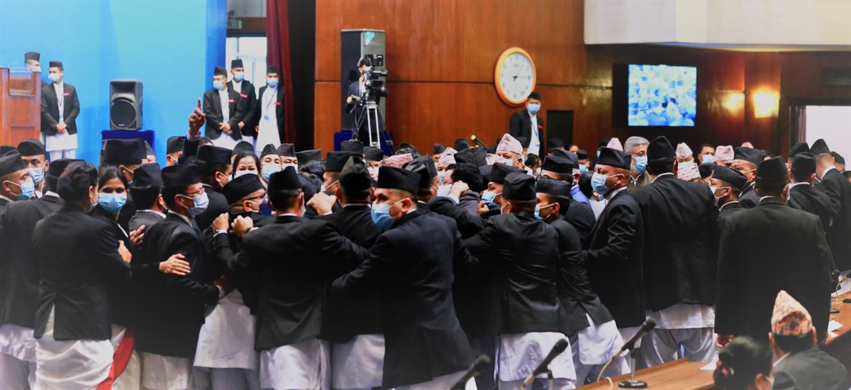 एमालेको नाराबाजीबीच प्रतिनिधिसभाबाट बजेट पारित