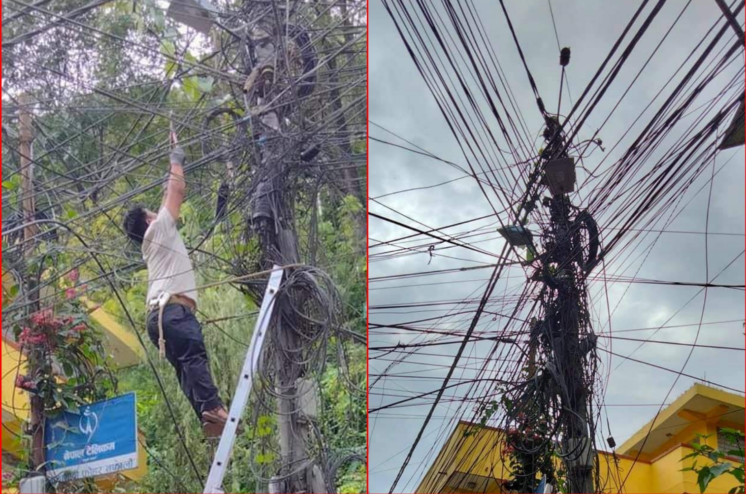 केबुल र इन्टरनेटको तार काटियो