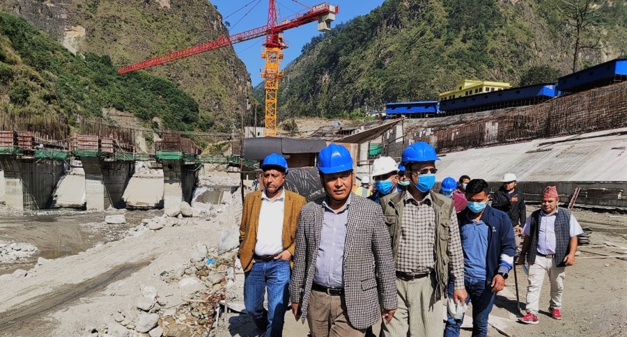 मध्य भोटेकोसी जलविद्युत आयोजनाको निर्माण ७५ प्रतिशत सकियो