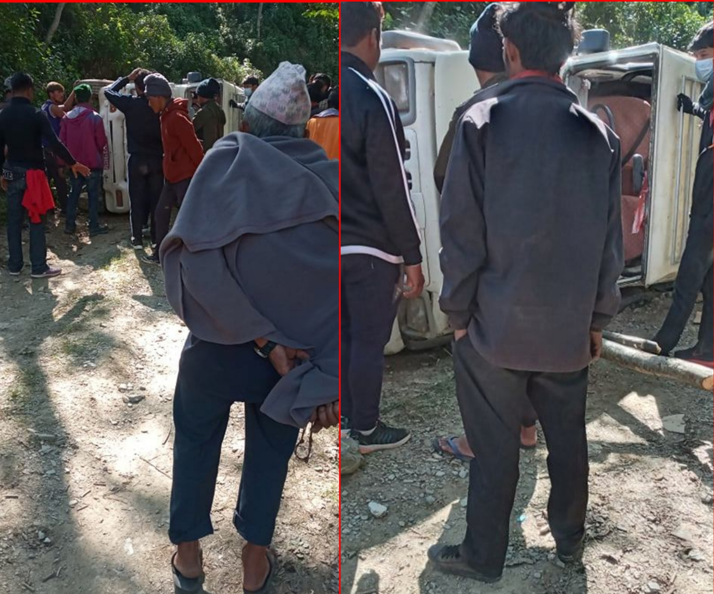 ओखरबोटमा जिप दुर्घटना हुँदा चार जना घाइते