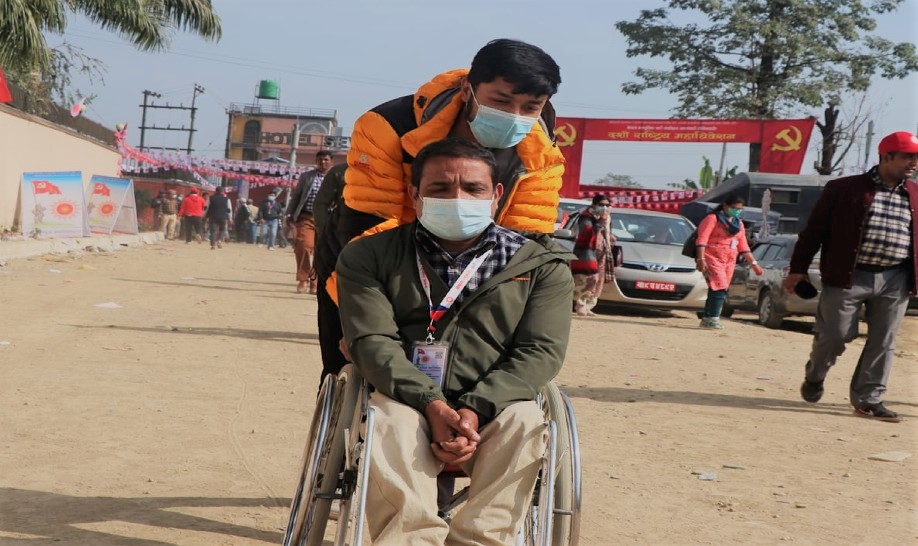 एमाले महाधिवेशनः अपांगता भएकाहरू निराश