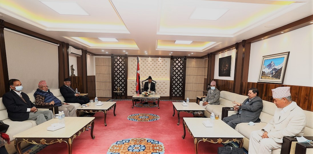 सत्तारूढ गठबन्धनले बनाएको समन्वय समितिको पहिलो बैठक सिंहदरबारमा