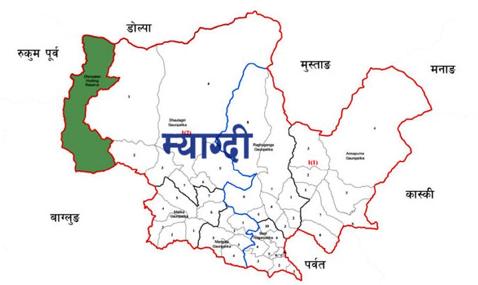 म्याग्दीको जनसंख्या घट्यो