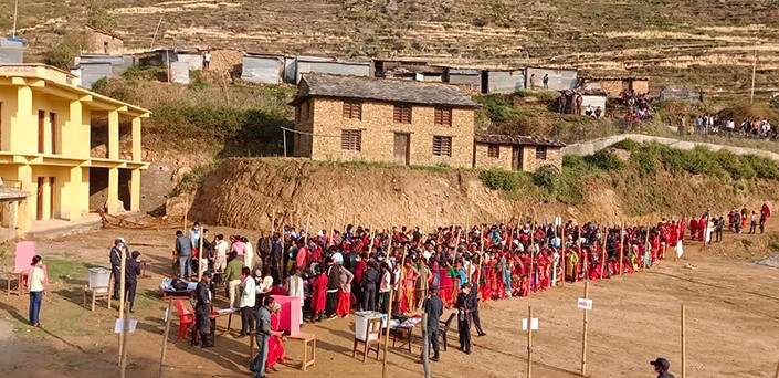 बाजुराको बुढीगंगास्थित थुमा मतदान स्थलमा ९९.९४ प्रतिशत मत खस्यो