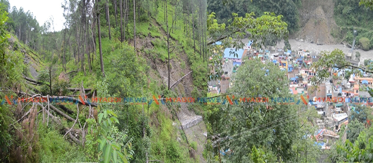 पहिरोको उच्च जोखिममा बेनीको क्याम्पसचोक (फोटो फिचर )