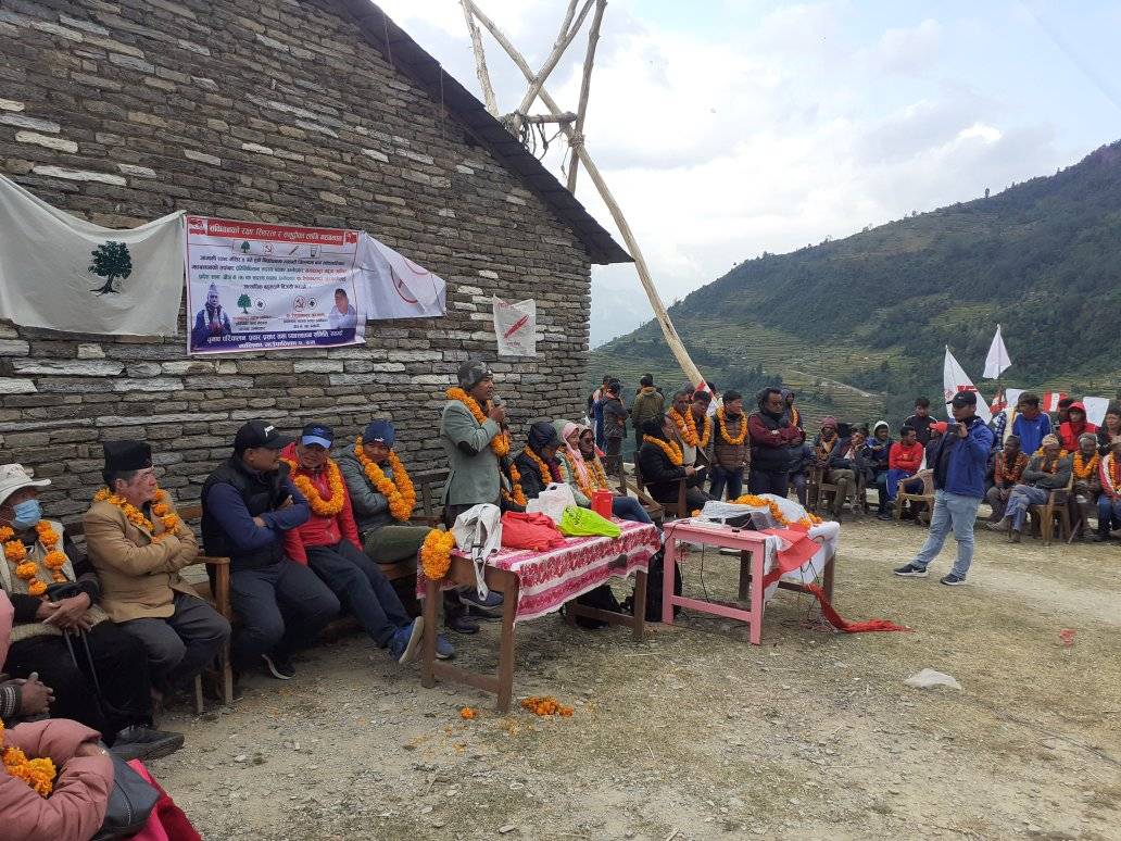 निस्कोट, रुम र डाडागाउँमा गठबन्धनको चुनावी सभा