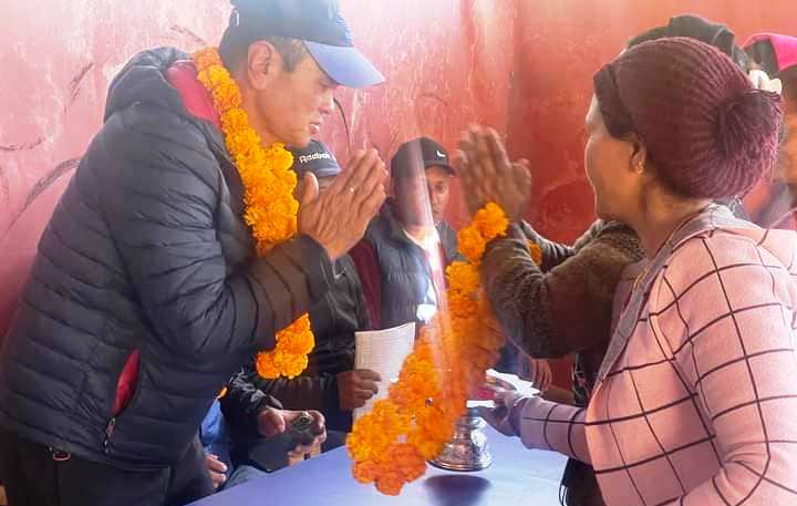 बाम–लोकतान्त्रिक गठबन्धनको कोटगाउँ र पिप्लेका मतदातासंग भेटघाट