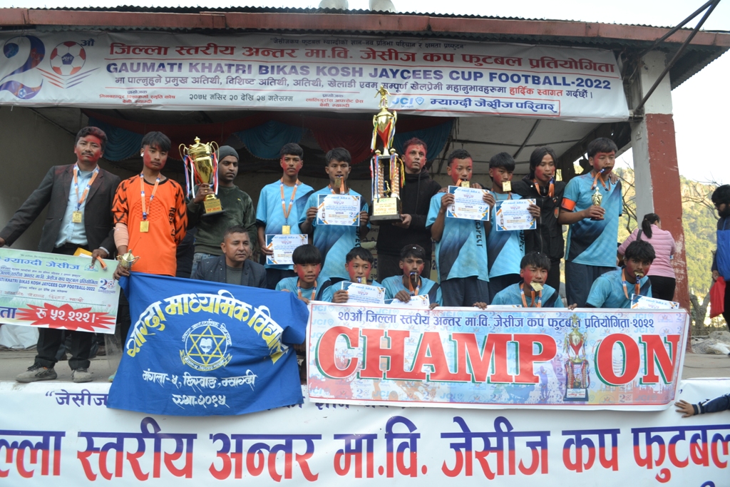 जेसीज कपको उपाधी छिस्बाङको शारदा माविलाई (फाेटाे फिचर )