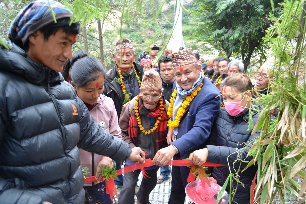झोलुङ्गे पुल उद्घाटन (फोटो फिचर)