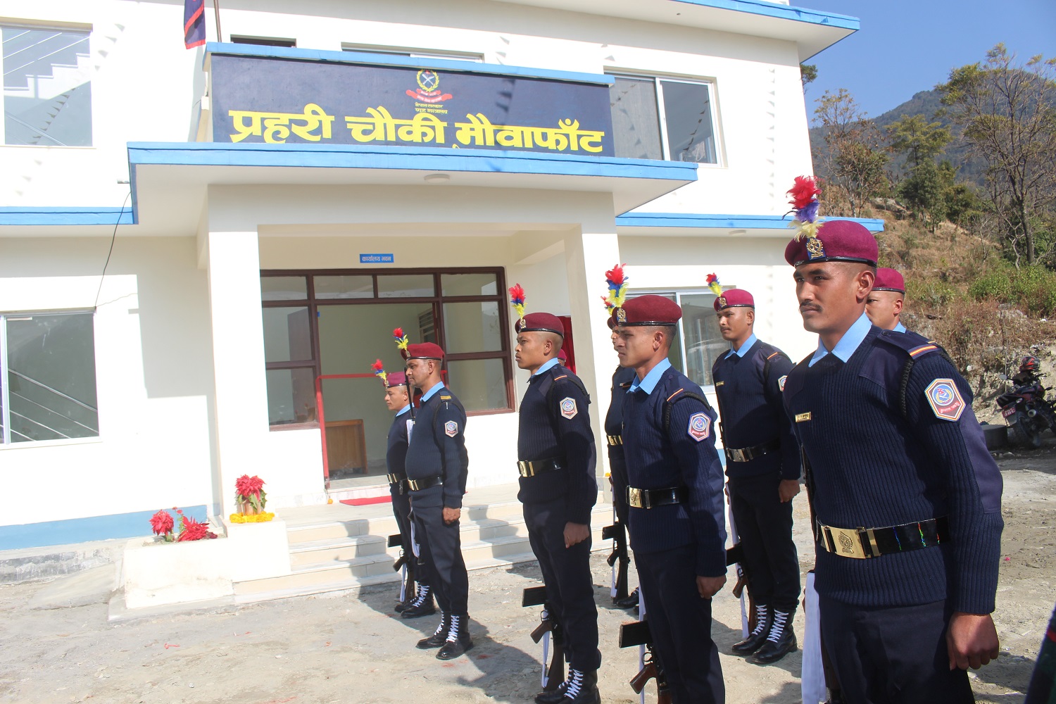 मौवाफाँटमा प्रहरी चौकी स्थापना (तस्बिरहरु)