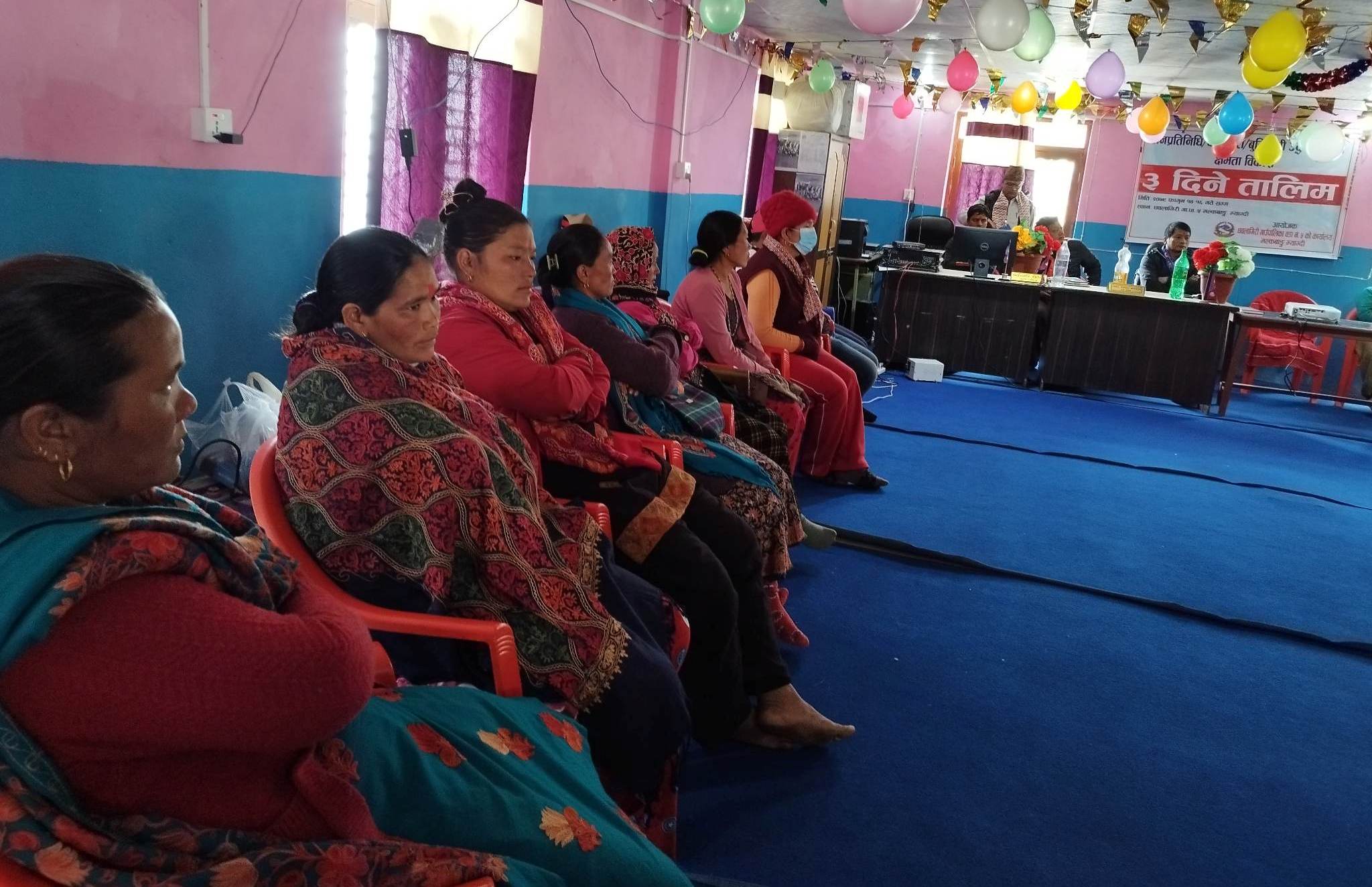 मल्कबाङमा उद्घोषण तथा नेतृत्व क्षमता विकास सम्बन्धी तालिम सुरु