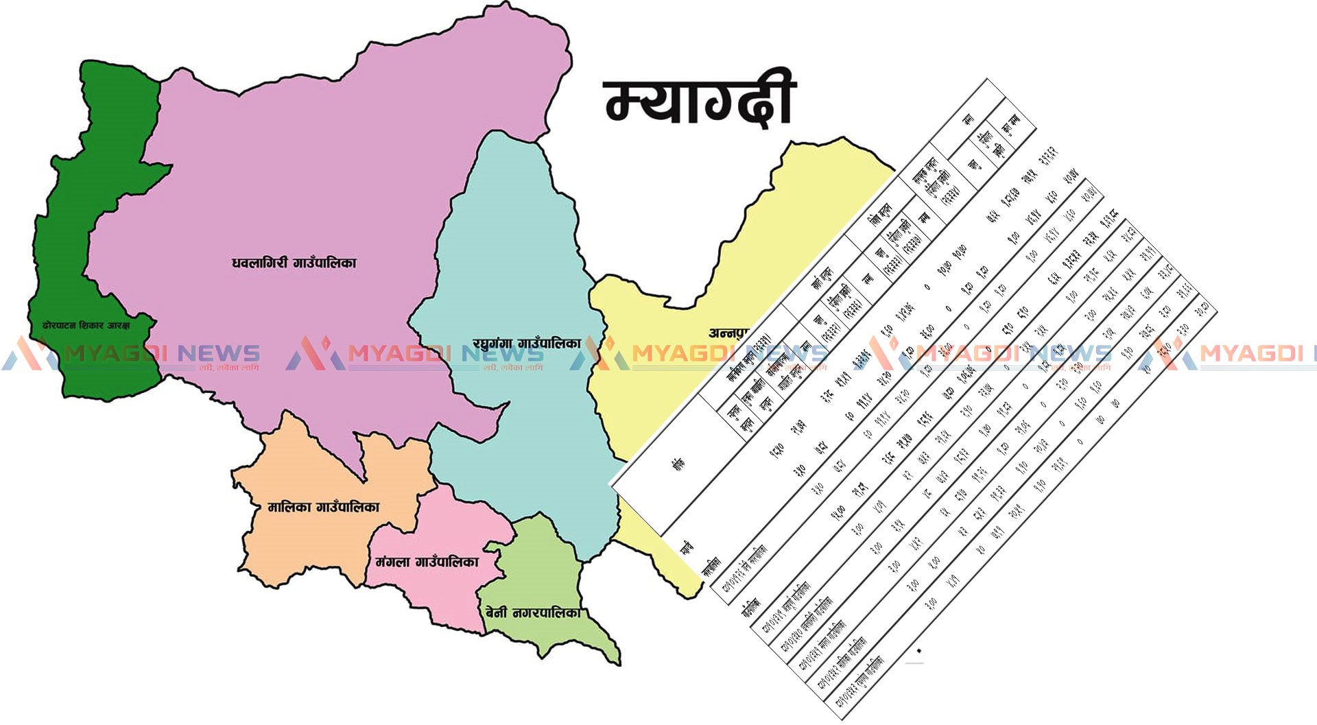 म्याग्दीका स्थानीय तहमा २ अर्ब १२ करोड ६२ लाख हस्तान्तरण, कसले कति पाए ?