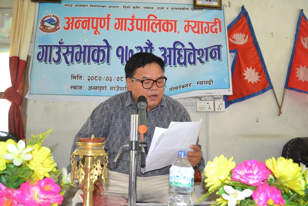 एक वडा एक सुविधा सम्पन्न आवासीय विद्यालय अन्नपूर्णको नीति