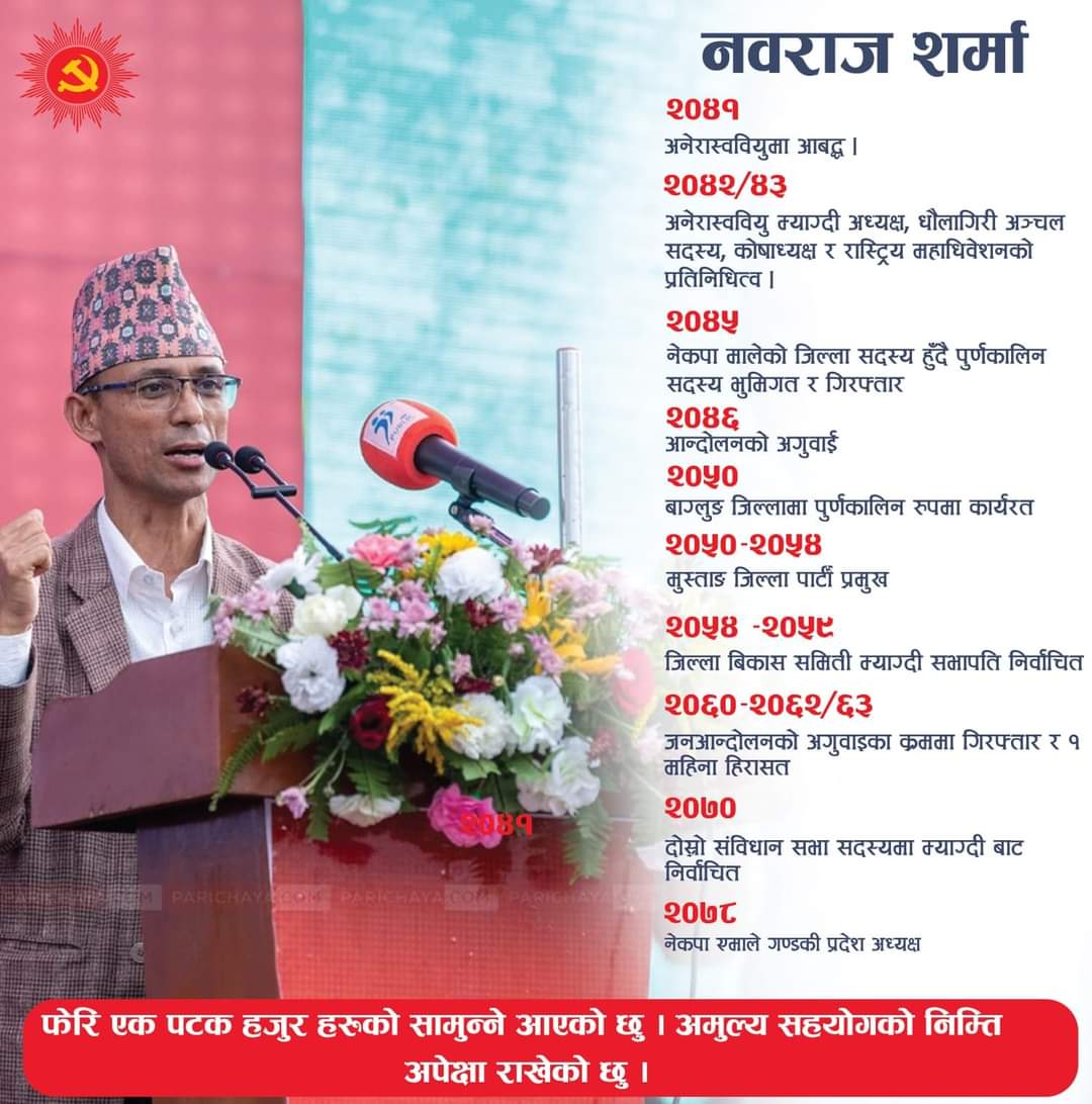 एमाले गण्डकी प्रदेश अध्यक्षमा म्याग्दीका शर्मा विजयी