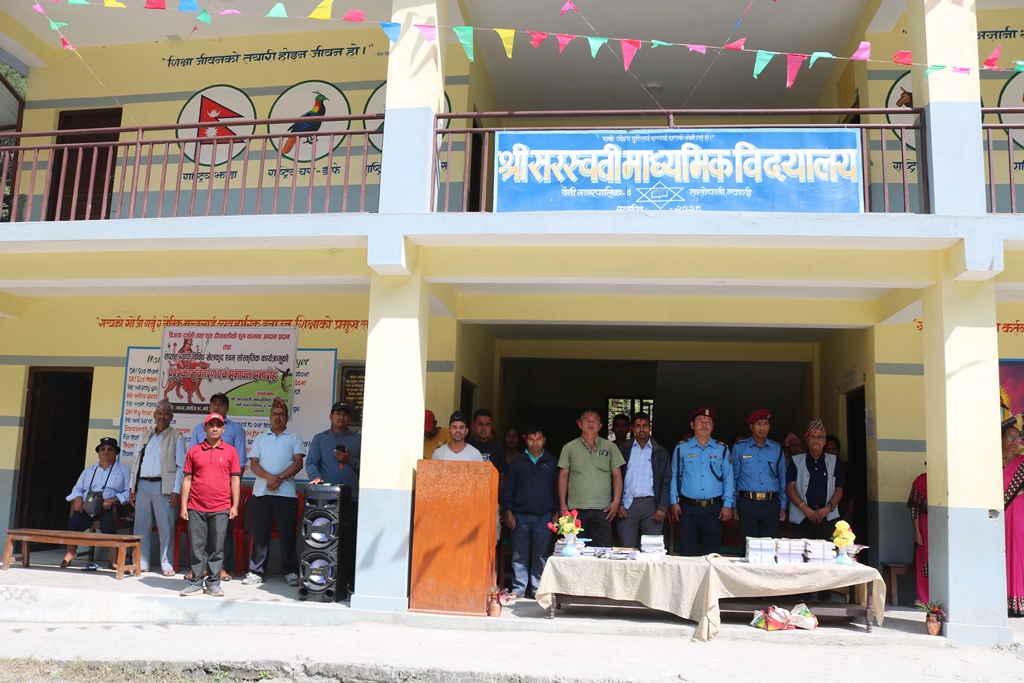 सरस्वती मावि तातोपानीमा सप्ताहव्यापी खेलकुद कार्यक्रम सकियो