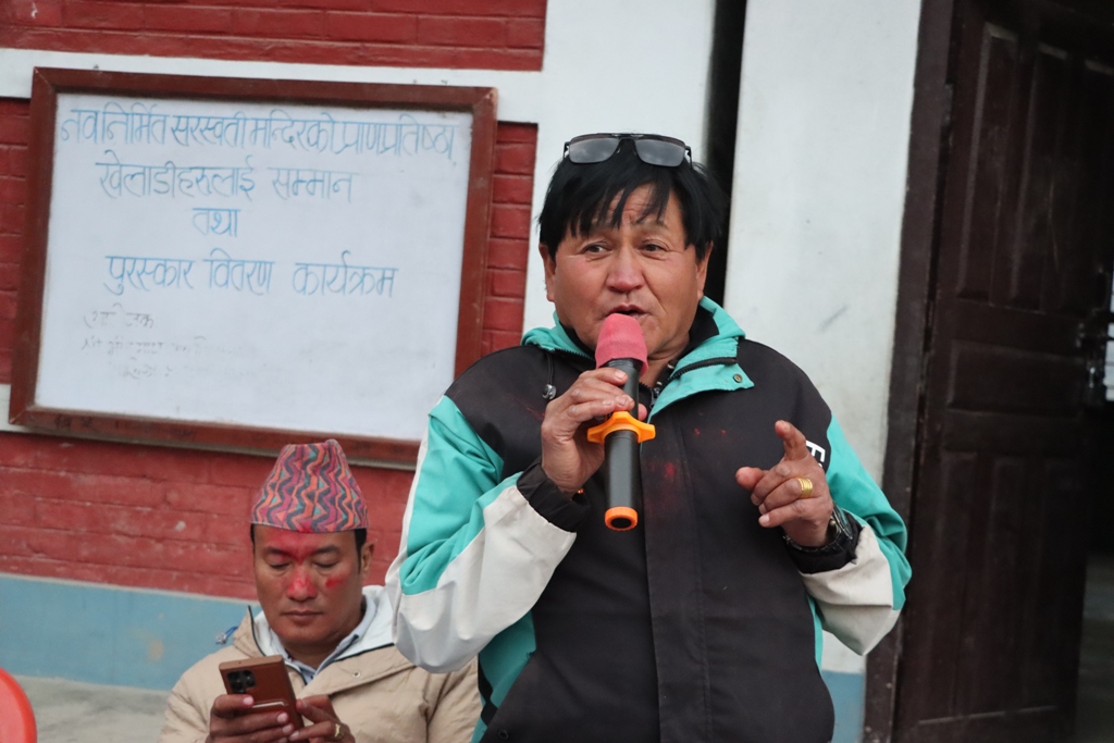 नवनिर्मित सरस्वती मन्दिरको प्राणप्रतिष्ठा,खेलाडी सम्मान तथा पुरस्कार वितरण (तस्बिरहरु)