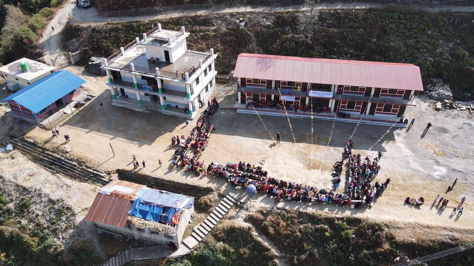 नवनिर्मित गौ बोम बस्त मावि भवन उद्घाटन (फोटो फिचर)