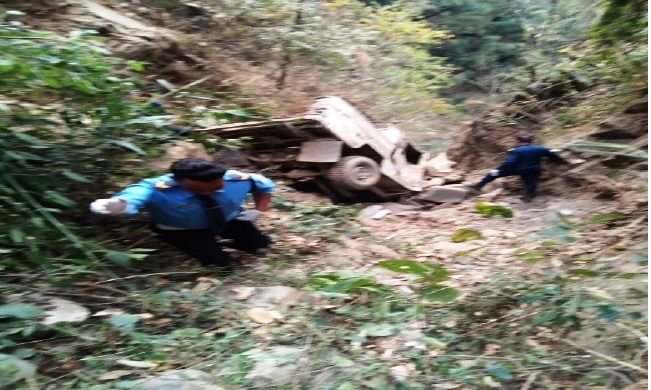 अन्नपुर्णको नेपानेमा बोलेरो जीप दुर्घटना हुँदा दुई जनाको मृत्यु