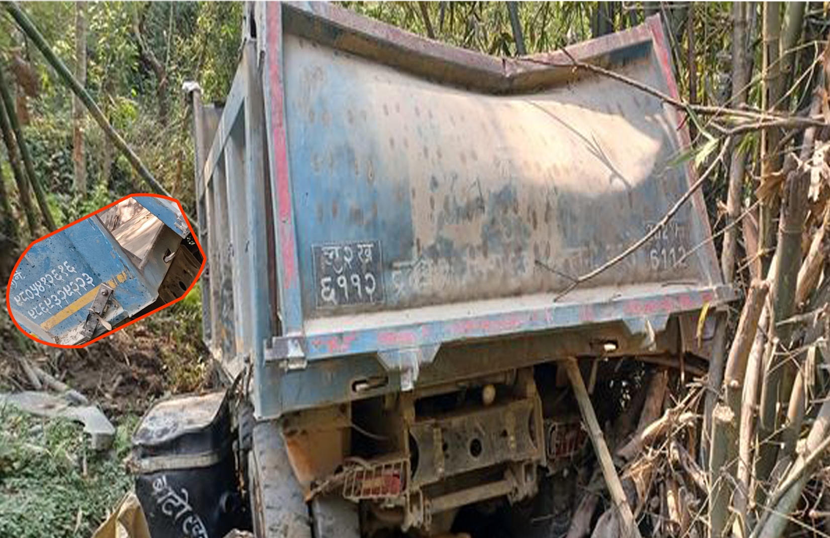 चिमखोलाको घैराबारीमा ट्रिपर दुर्घटना हुँदा दाङका चौधरीको मृत्यु,तीन जना घाइते