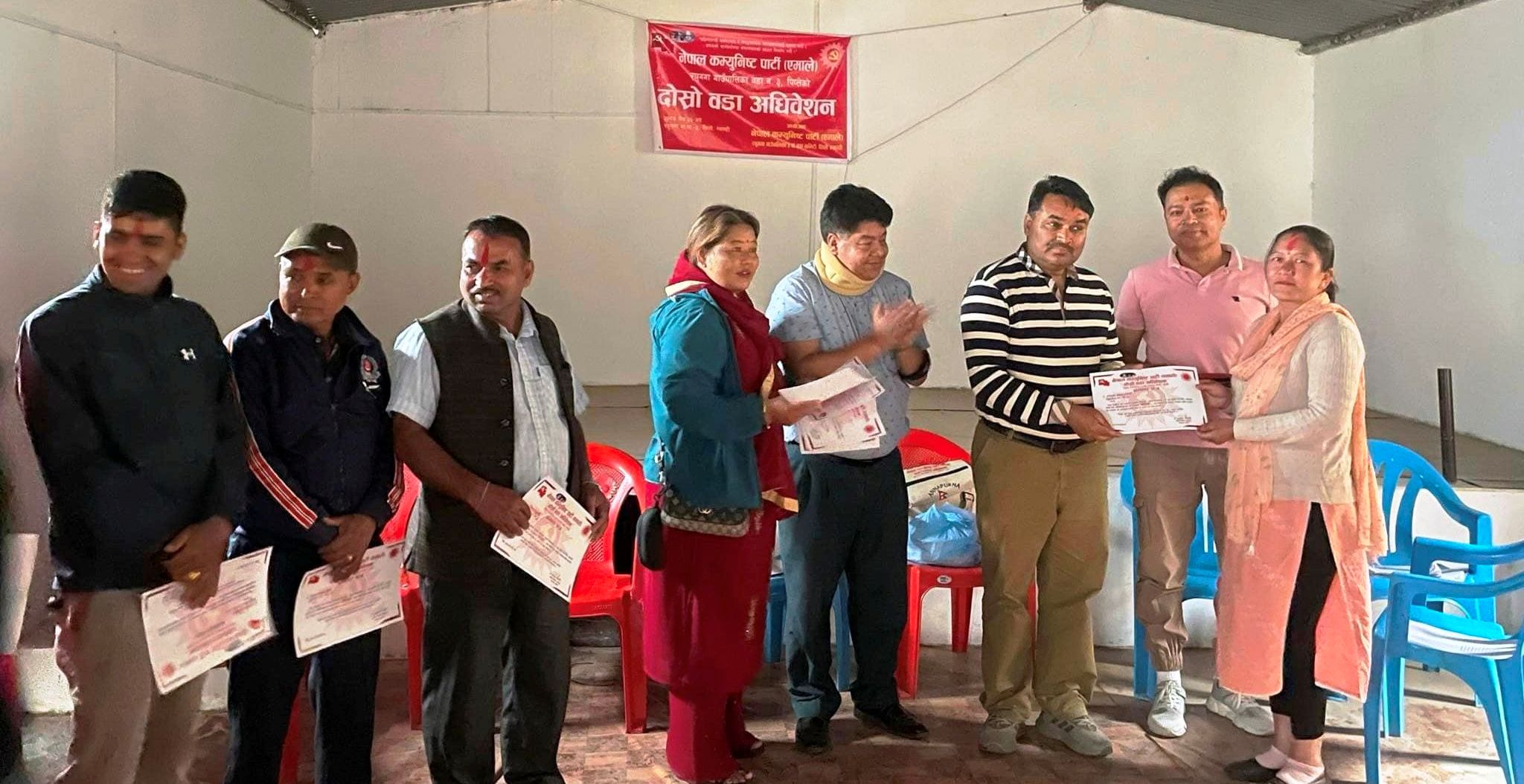 एमाले म्याग्दीकाे वडा तहमा अधिवेशन जारी