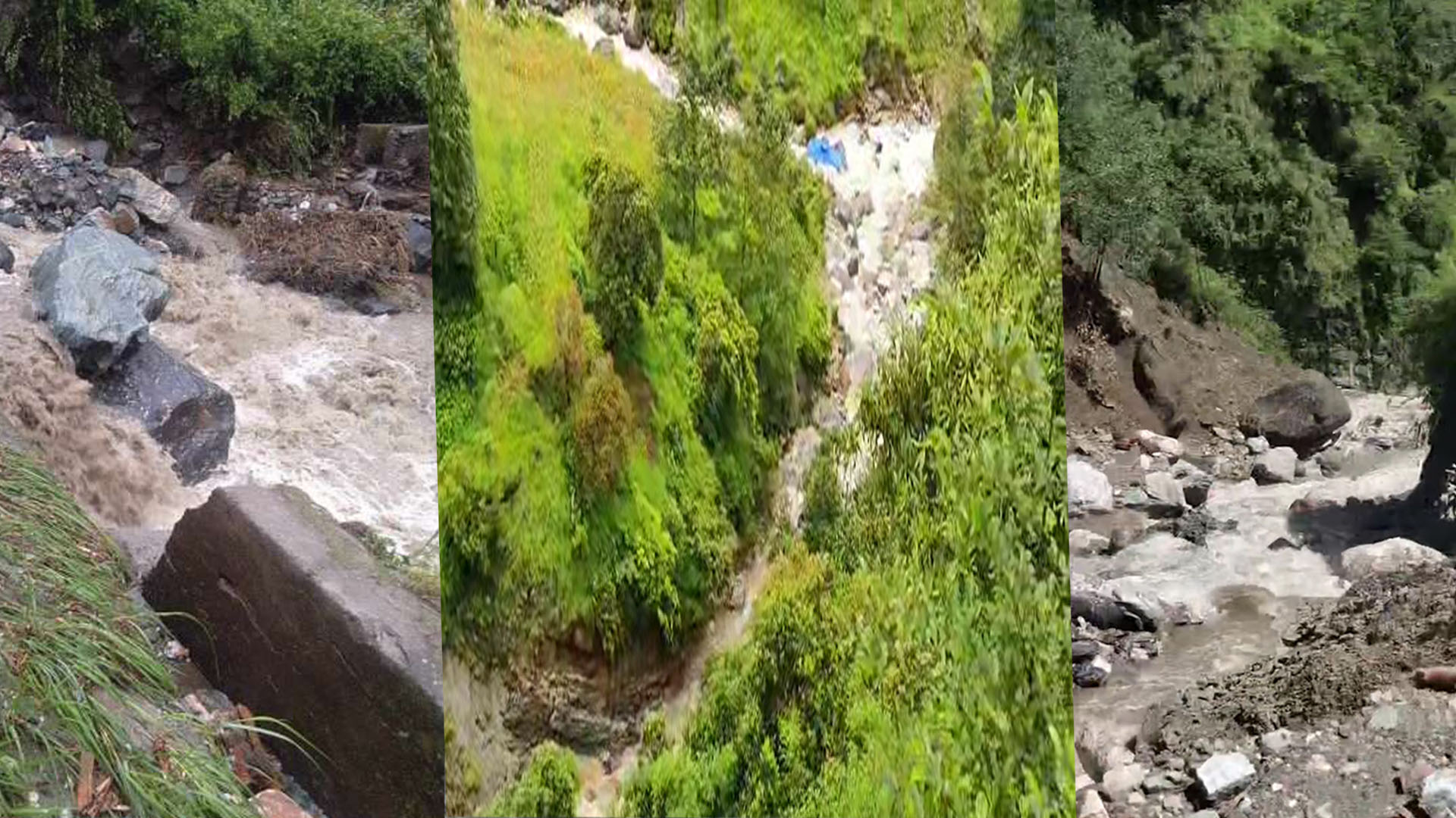 धवलागिरीको मुनामा बाढीले झोलुङ्गे पुल र दुई कलभर्ट बगायो,विद्युत अवरुद्ध
