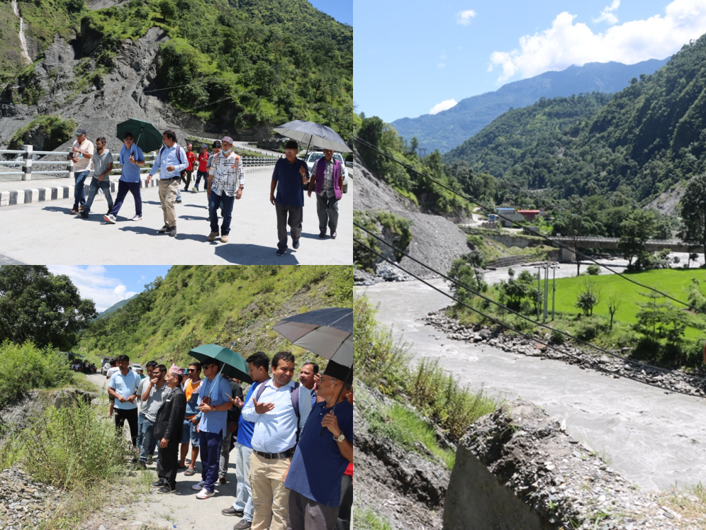 फापरखेत पहिरोमा वैकल्पिक सडक र बेलिब्रिज बनाउन प्रारम्भिक अध्ययन (तस्बिर/भिडिओ)