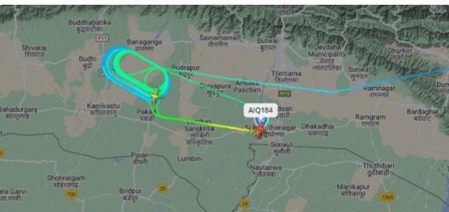 भैरहवाको आकाशमा थाई एयर करिब १ घण्टा होल्ड