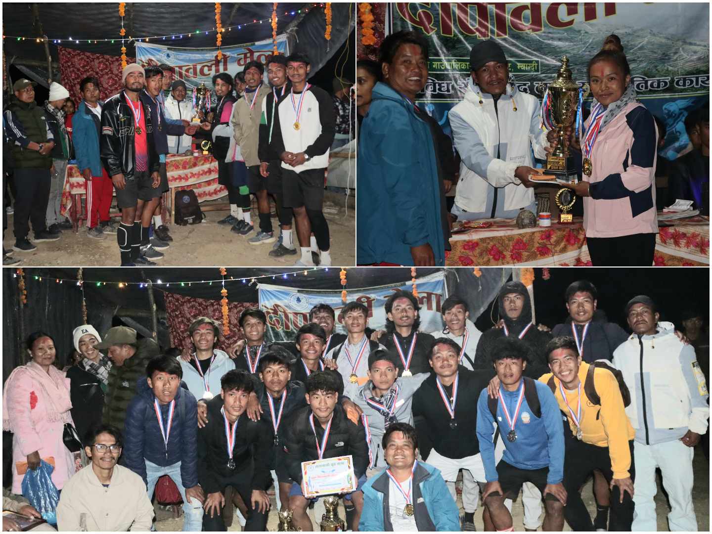 दिपावली मेलाको उपाधि भलिबलतर्फ लालीगुराँस ,जनसाहारा र फुटसलतर्फ नमुना एफसी एलाई