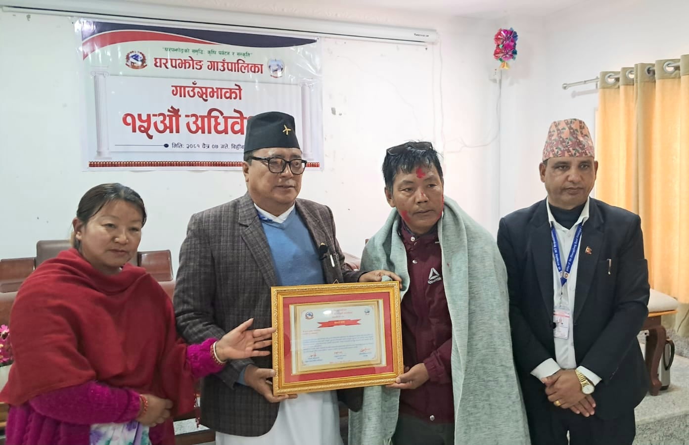 मुस्ताङका पत्रकार थकाली सम्मानीत