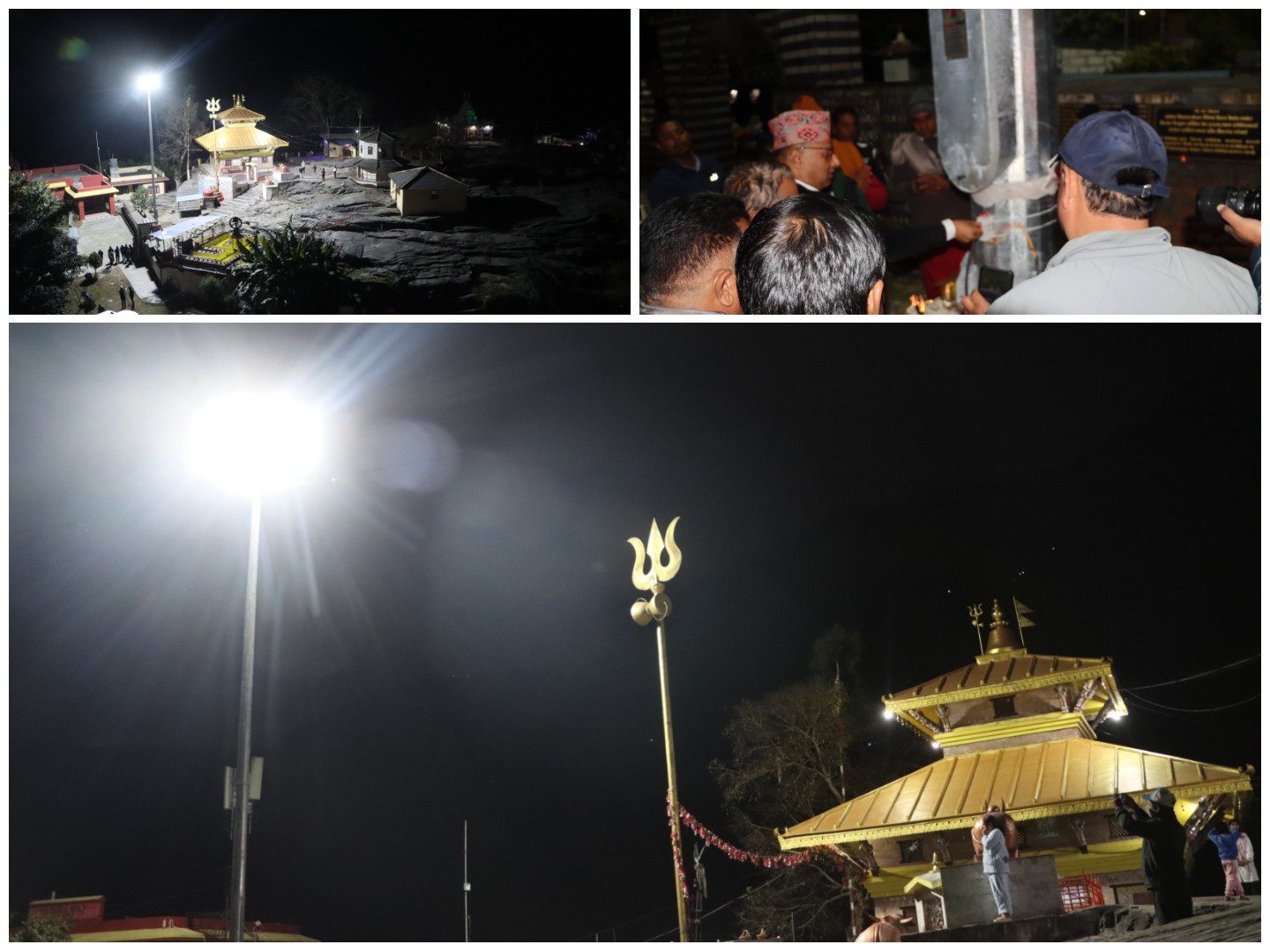 प्रसिद्ध धार्मिक स्थल गलेश्वर मन्दिरमा हाई मास्ट लाइट जडान (भिडिओ)