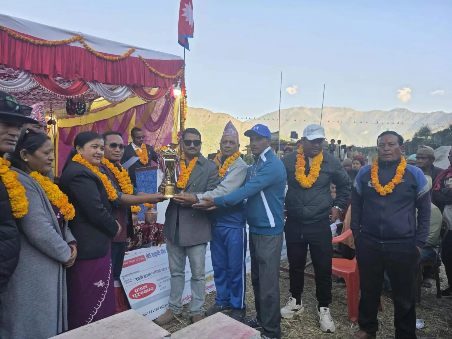 धवलागिरी गाउँपालिका स्तरीय छैटौं राष्ट्रपति रनिङ शिल्ड प्रतियोगिताको उपाधि पुनः धनजनता माविलाई